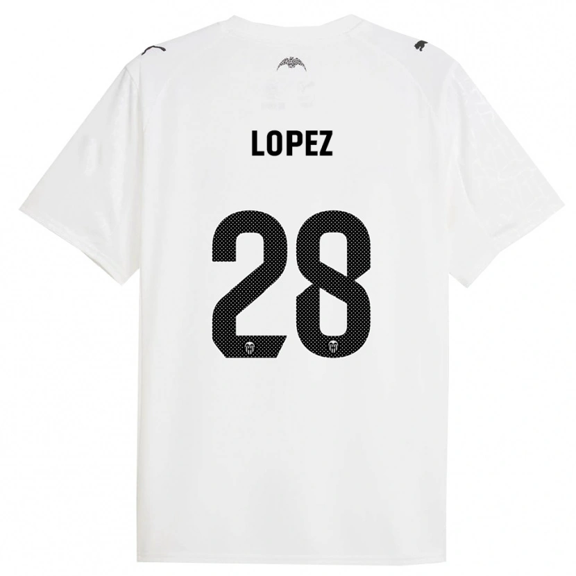 Danxen Kinder Saray Lopez #28 Weiß Schwarz Heimtrikot Trikot 2025/26 T-Shirt Schweiz