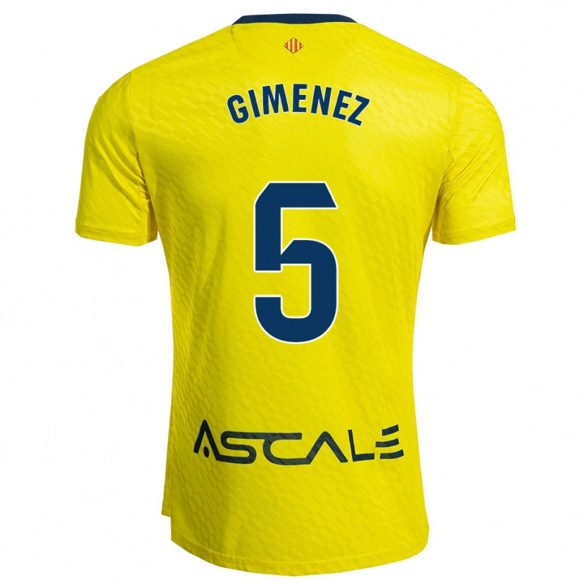 Danxen Kinder Yenifer Giménez #5 Gelb Marine Heimtrikot Trikot 2025/26 T-Shirt Schweiz