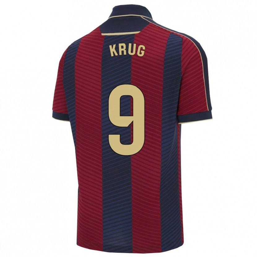 Danxen Kinder Frederick Krug #9 Rot Marine Heimtrikot Trikot 2025/26 T-Shirt Schweiz