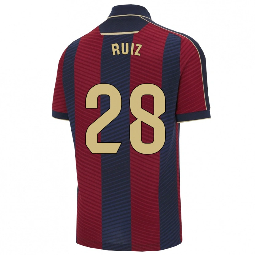 Danxen Kinder Joan Ruiz #28 Rot Marine Heimtrikot Trikot 2025/26 T-Shirt Schweiz