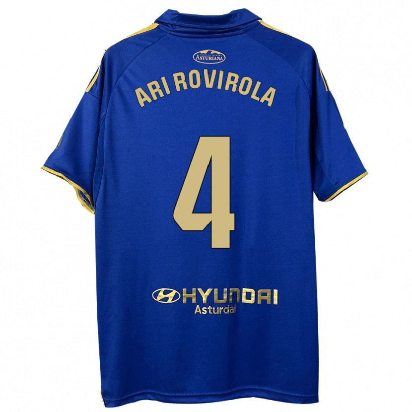 Danxen Kinder Ari Rovirola #4 Blau Gold Heimtrikot Trikot 2025/26 T-Shirt Schweiz