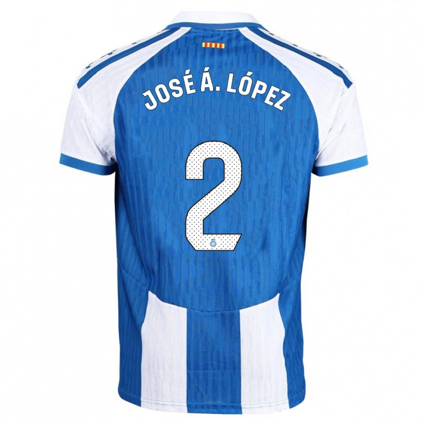Danxen Kinder José Ángel López #2 Blau Weiß Heimtrikot Trikot 2025/26 T-Shirt Schweiz