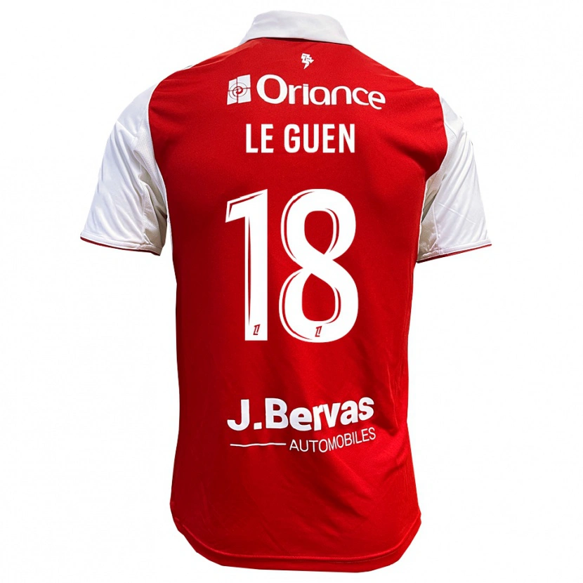 Danxen Kinder Raphaël Le Guen #18 Rot Weiß Heimtrikot Trikot 2025/26 T-Shirt Schweiz