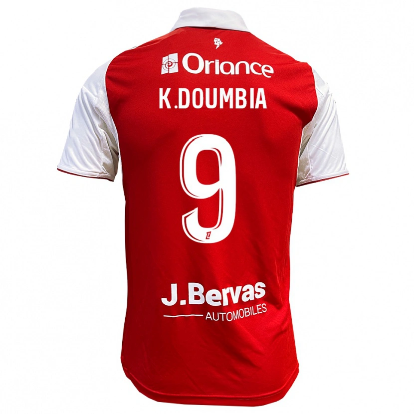 Danxen Kinder Kamory Doumbia #9 Rot Weiß Heimtrikot Trikot 2025/26 T-Shirt Schweiz