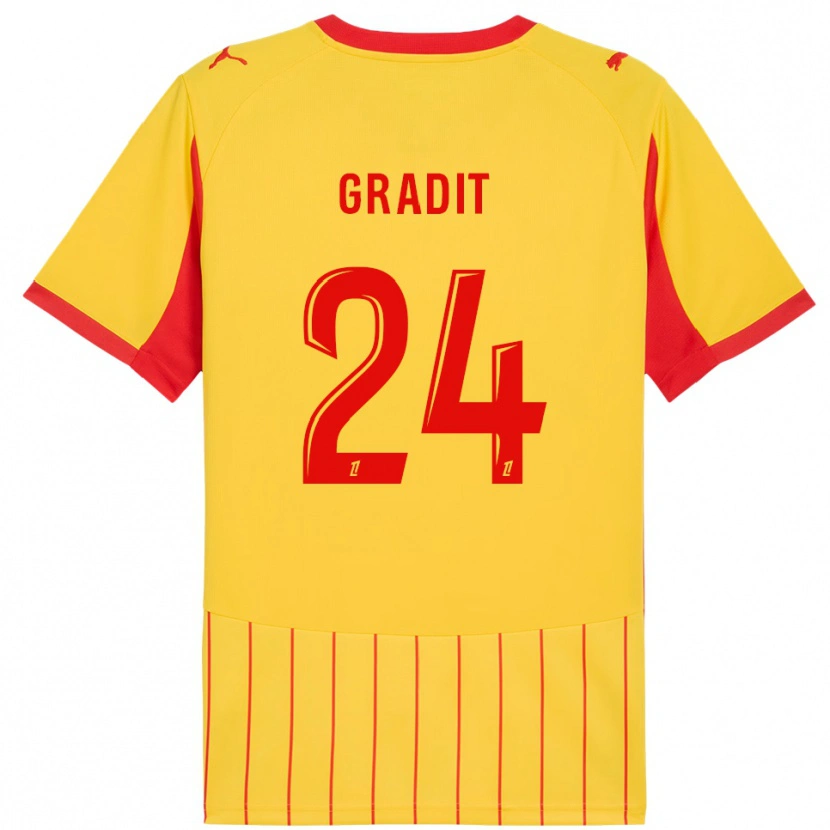 Danxen Kinder Jonathan Gradit #24 Gelb Rot Heimtrikot Trikot 2025/26 T-Shirt Schweiz