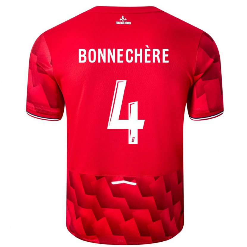 Danxen Kinder Victor Bonnechère #4 Rot Weiß Heimtrikot Trikot 2025/26 T-Shirt Schweiz