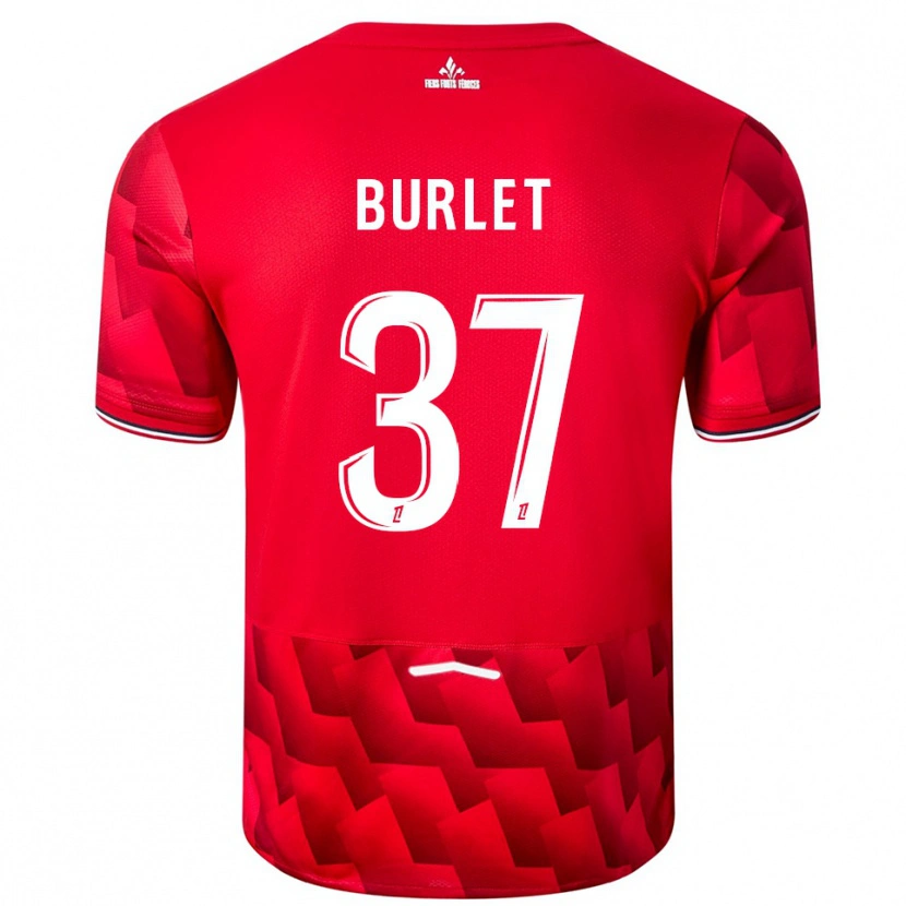 Danxen Kinder Vincent Burlet #37 Rot Weiß Heimtrikot Trikot 2025/26 T-Shirt Schweiz