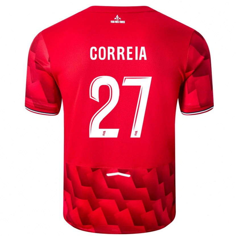 Danxen Kinder Félix Correia #27 Rot Weiß Heimtrikot Trikot 2025/26 T-Shirt Schweiz