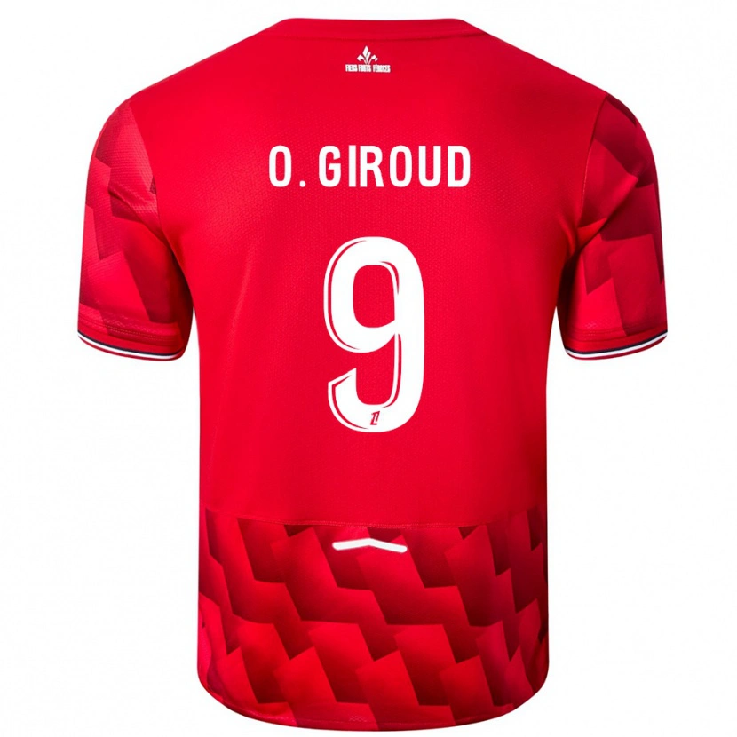 Danxen Kinder Olivier Giroud #9 Rot Weiß Heimtrikot Trikot 2025/26 T-Shirt Schweiz
