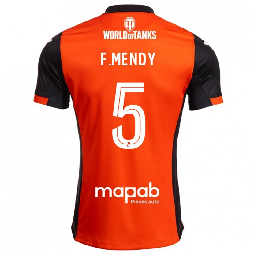 Danxen Kinder Formose Mendy #5 Schwarz Orange Heimtrikot Trikot 2025/26 T-Shirt Schweiz