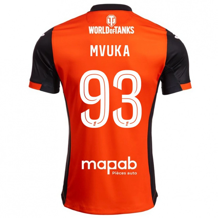 Danxen Kinder Joel Mvuka #93 Schwarz Orange Heimtrikot Trikot 2025/26 T-Shirt Schweiz