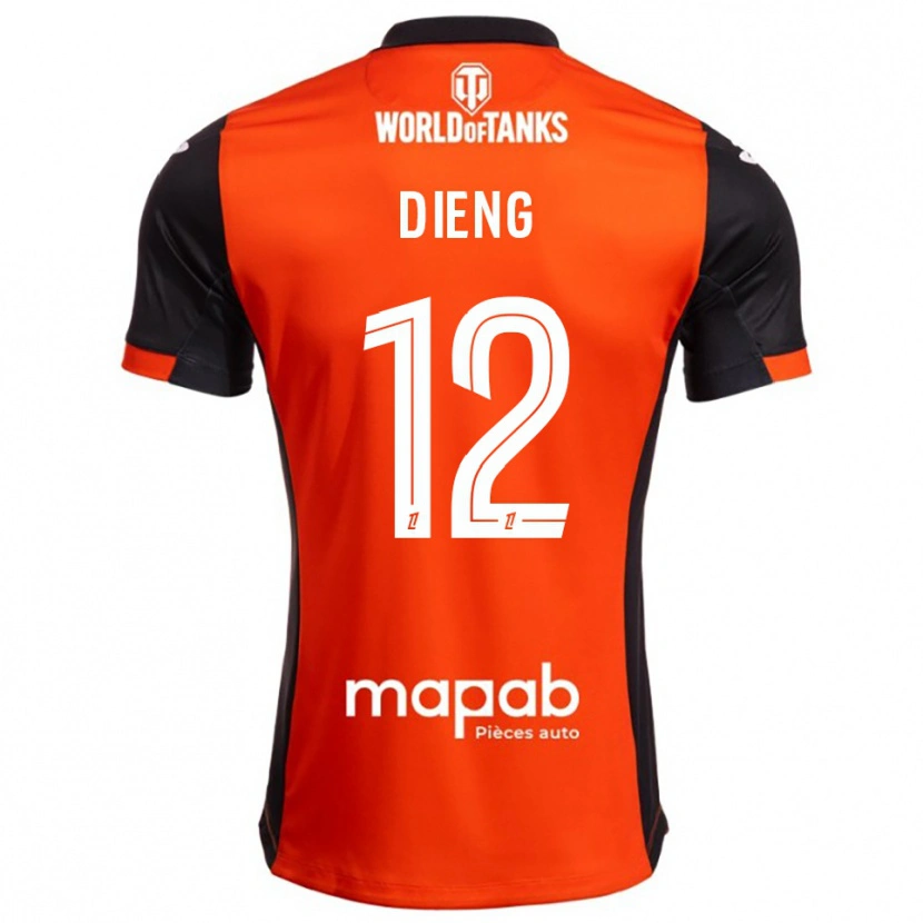 Danxen Kinder Bamba Dieng #12 Schwarz Orange Heimtrikot Trikot 2025/26 T-Shirt Schweiz