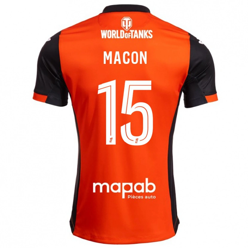 Danxen Kinder Baptiste Macon #15 Schwarz Orange Heimtrikot Trikot 2025/26 T-Shirt Schweiz