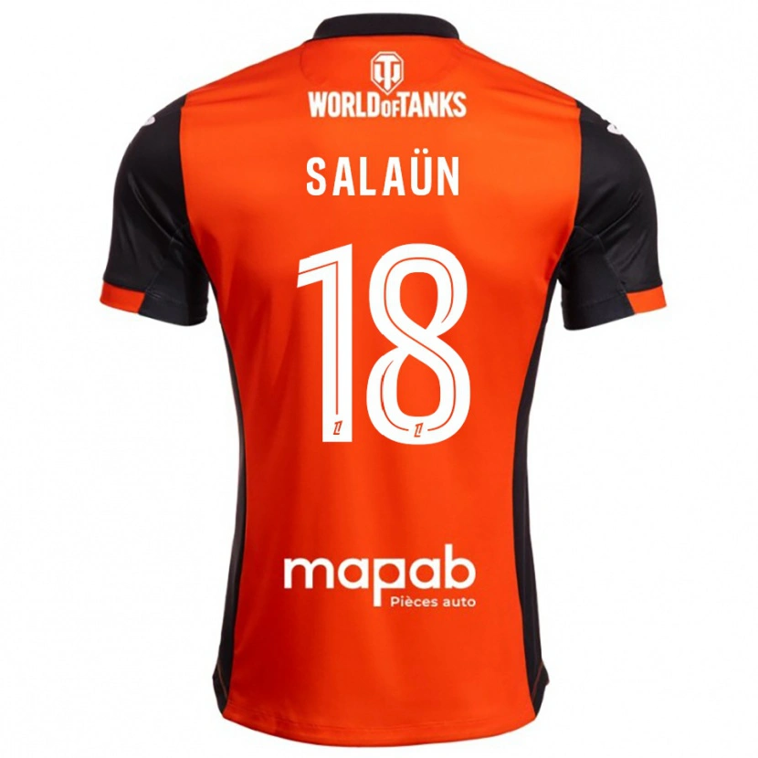 Danxen Kinder Elody Salaün #18 Schwarz Orange Heimtrikot Trikot 2025/26 T-Shirt Schweiz