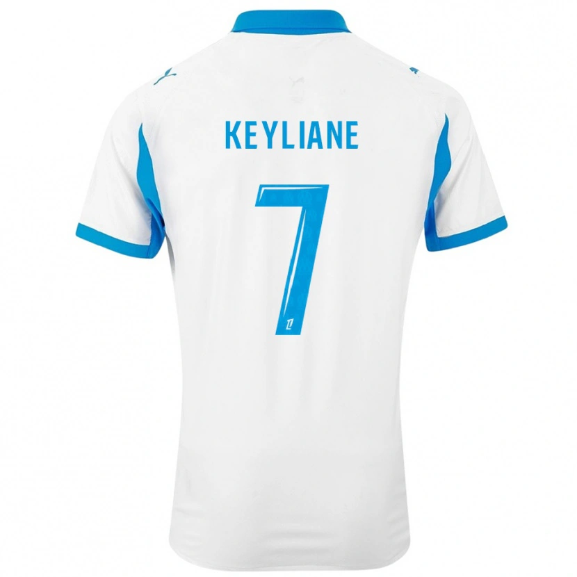 Danxen Kinder Keyliane Abdallah #7 Weiß Himmelblau Heimtrikot Trikot 2025/26 T-Shirt Schweiz