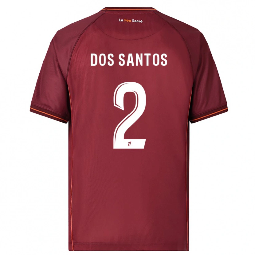 Danxen Kinder Tahirys Dos Santos #2 Burgunderrot Weiß Heimtrikot Trikot 2025/26 T-Shirt Schweiz
