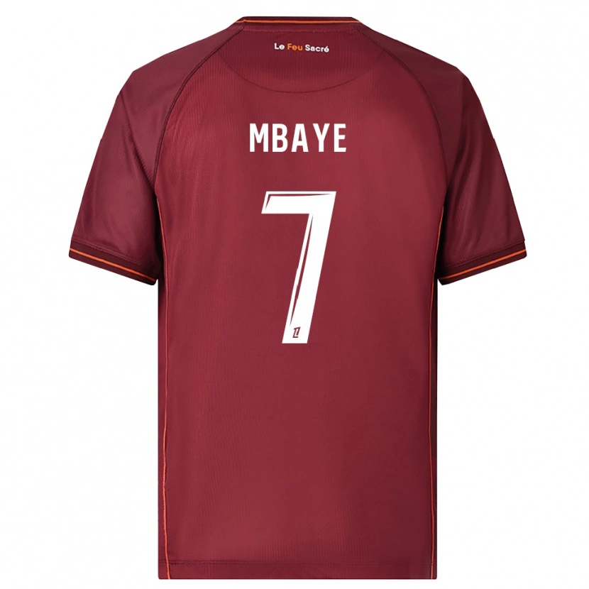 Danxen Kinder Malick Mbaye #7 Burgunderrot Weiß Heimtrikot Trikot 2025/26 T-Shirt Schweiz