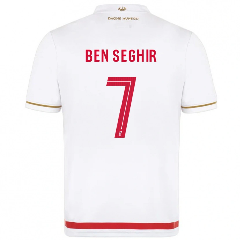 Danxen Kinder Eliesse Ben Seghir #7 Rot Weiß Heimtrikot Trikot 2025/26 T-Shirt Schweiz