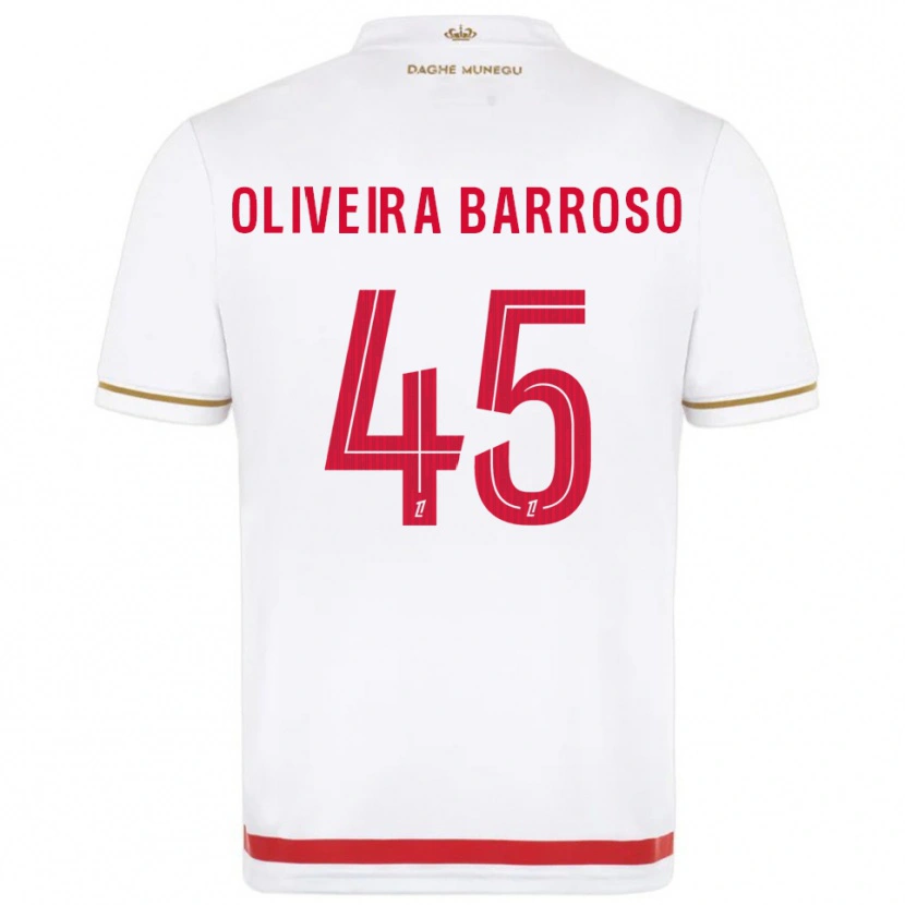 Danxen Kinder Mickael Oliveira Barroso #45 Rot Weiß Heimtrikot Trikot 2025/26 T-Shirt Schweiz
