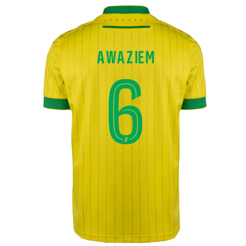 Danxen Kinder Chidozie Awaziem #6 Gelb Grün Heimtrikot Trikot 2025/26 T-Shirt Schweiz