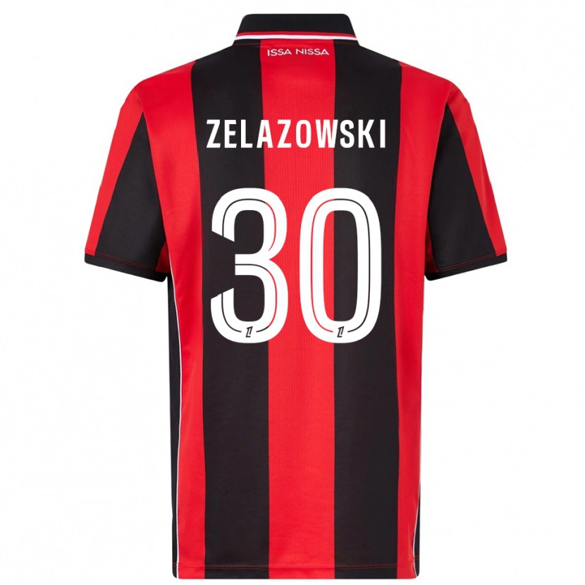 Danxen Kinder Bartosz Zelazowski #30 Rot Schwarz Heimtrikot Trikot 2025/26 T-Shirt Schweiz