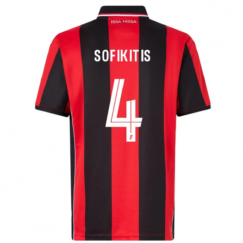 Danxen Kinder Yanis Sofikitis #4 Rot Schwarz Heimtrikot Trikot 2025/26 T-Shirt Schweiz