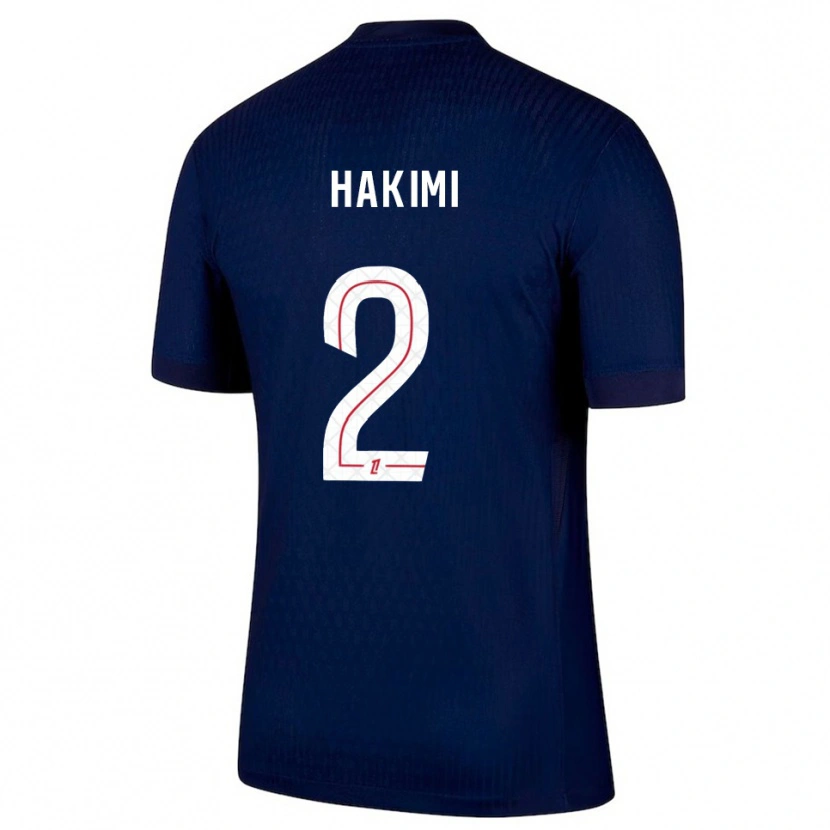 Danxen Kinder Achraf Hakimi #2 Marine Rot Heimtrikot Trikot 2025/26 T-Shirt Schweiz