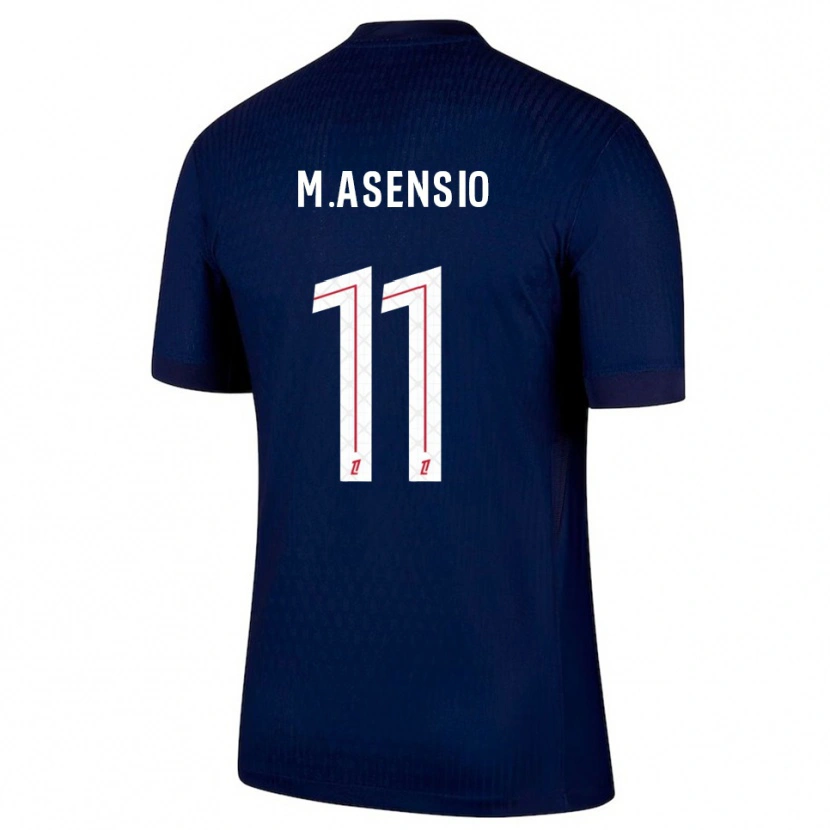 Danxen Kinder Marco Asensio #11 Marine Rot Heimtrikot Trikot 2025/26 T-Shirt Schweiz
