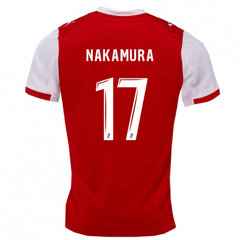Danxen Kinder Keito Nakamura #17 Rot Weiß Heimtrikot Trikot 2025/26 T-Shirt Schweiz