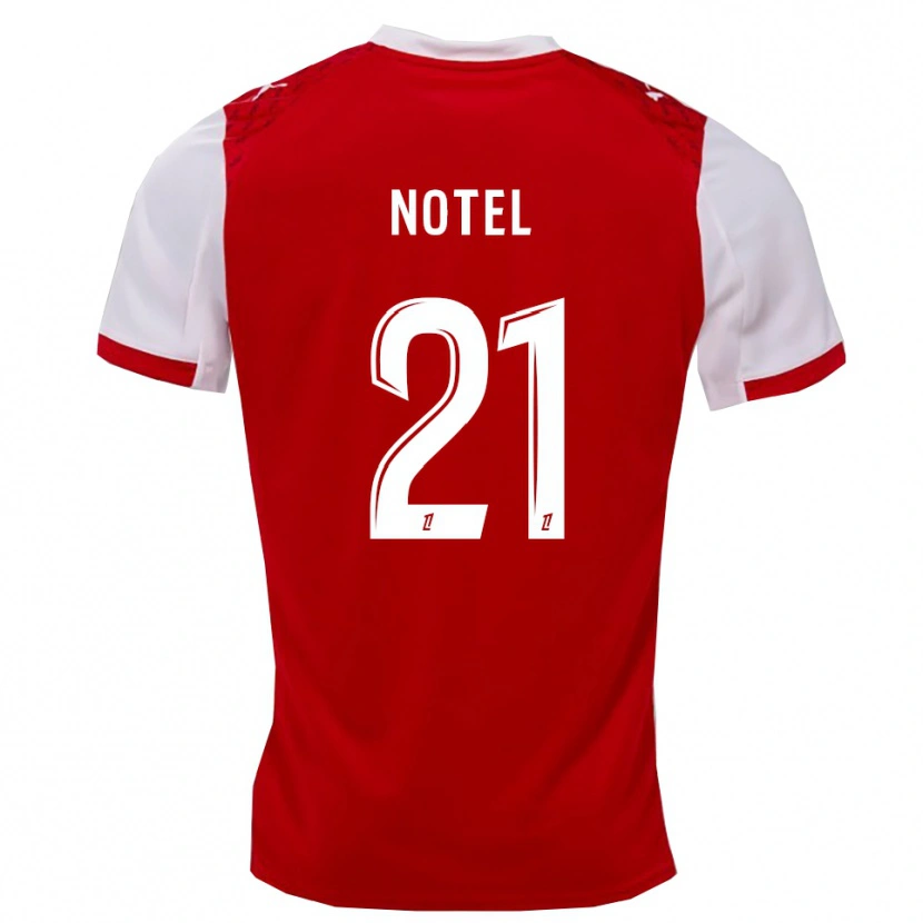 Danxen Kinder Léa Notel #21 Rot Weiß Heimtrikot Trikot 2025/26 T-Shirt Schweiz