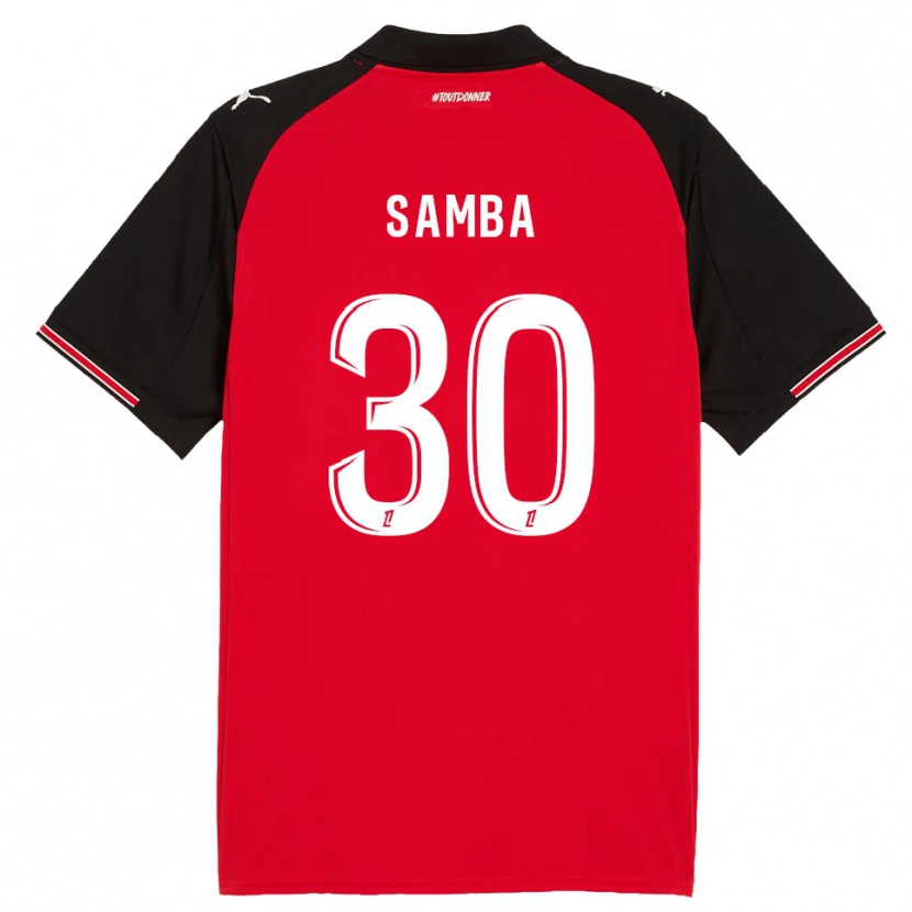 Danxen Kinder Brice Samba #30 Rot Schwarz Heimtrikot Trikot 2025/26 T-Shirt Schweiz