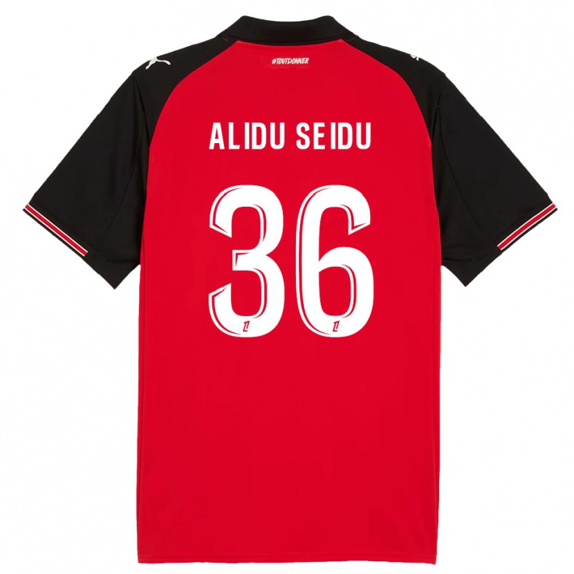Danxen Kinder Alidu Seidu #36 Rot Schwarz Heimtrikot Trikot 2025/26 T-Shirt Schweiz