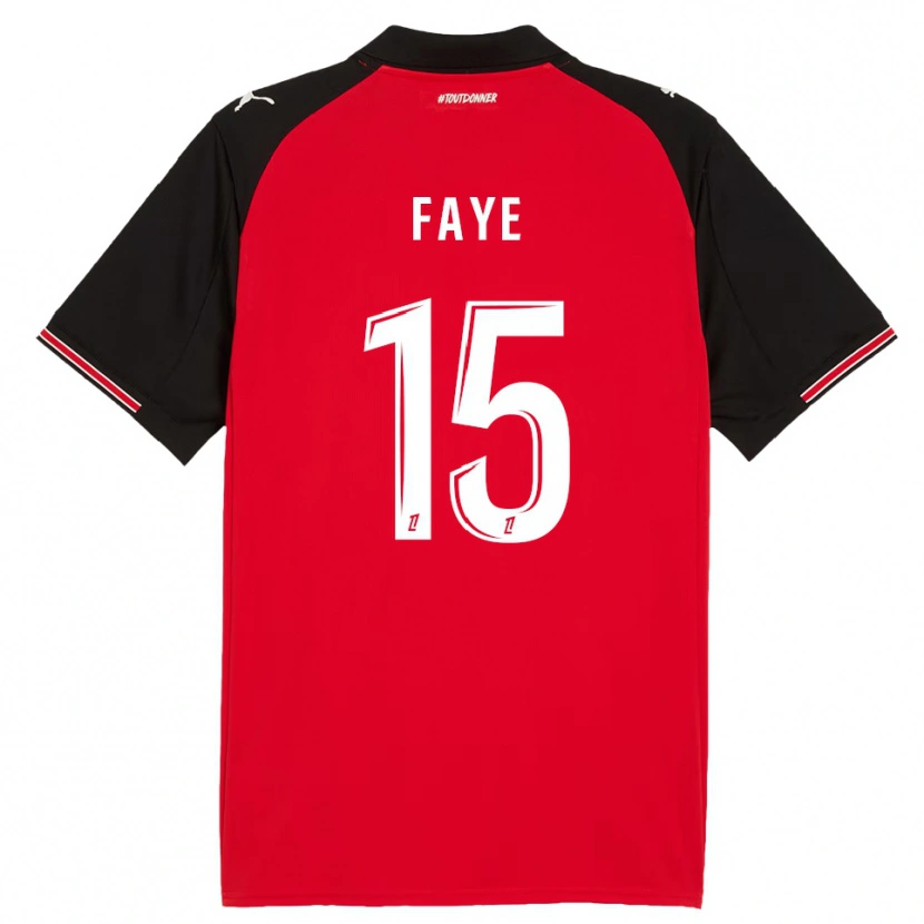 Danxen Kinder Mikayil Faye #15 Rot Schwarz Heimtrikot Trikot 2025/26 T-Shirt Schweiz