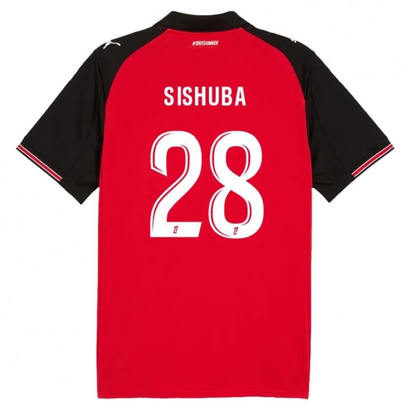 Danxen Kinder Ayanda Sishuba #28 Rot Schwarz Heimtrikot Trikot 2025/26 T-Shirt Schweiz