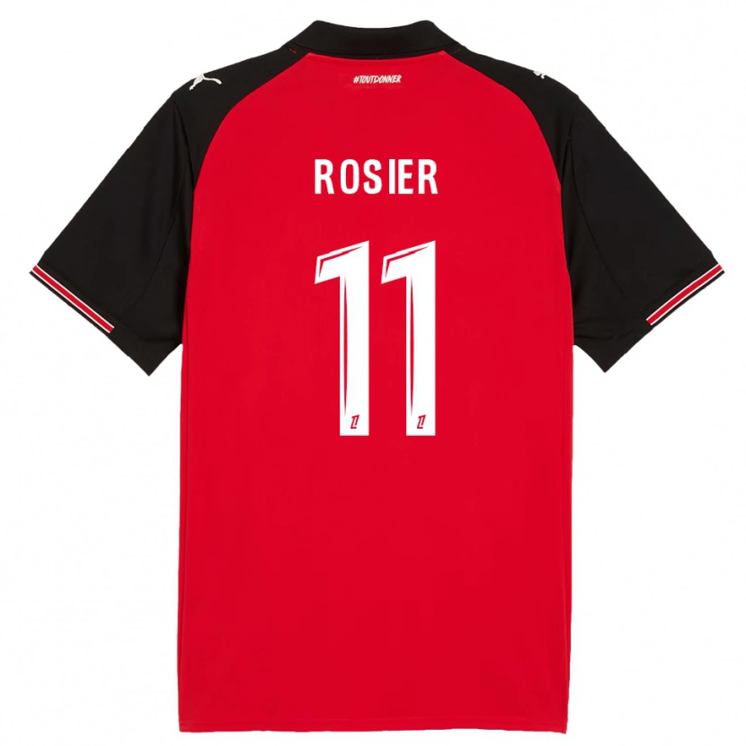 Danxen Kinder Lucas Rosier #11 Rot Schwarz Heimtrikot Trikot 2025/26 T-Shirt Schweiz