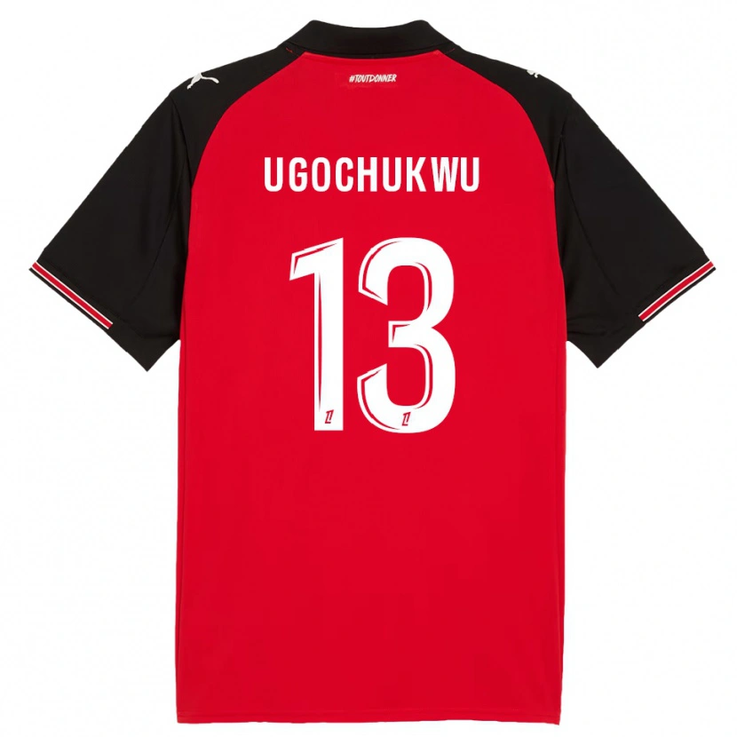 Danxen Kinder Chibuike Ugochukwu #13 Rot Schwarz Heimtrikot Trikot 2025/26 T-Shirt Schweiz