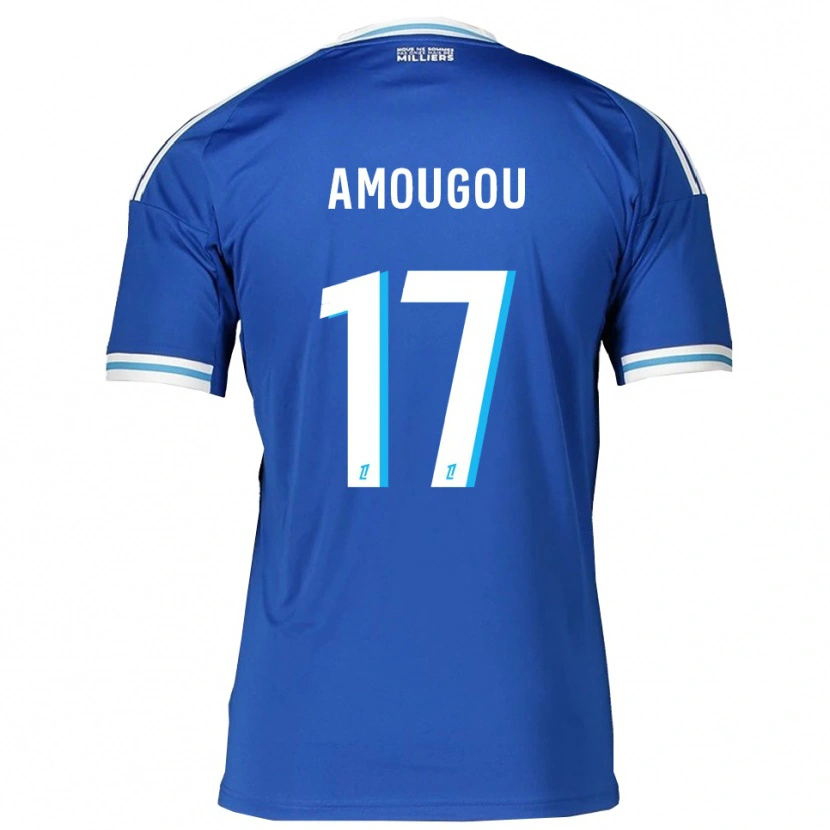 Danxen Kinder Mathis Amougou #17 Blau Weiß Heimtrikot Trikot 2025/26 T-Shirt Schweiz