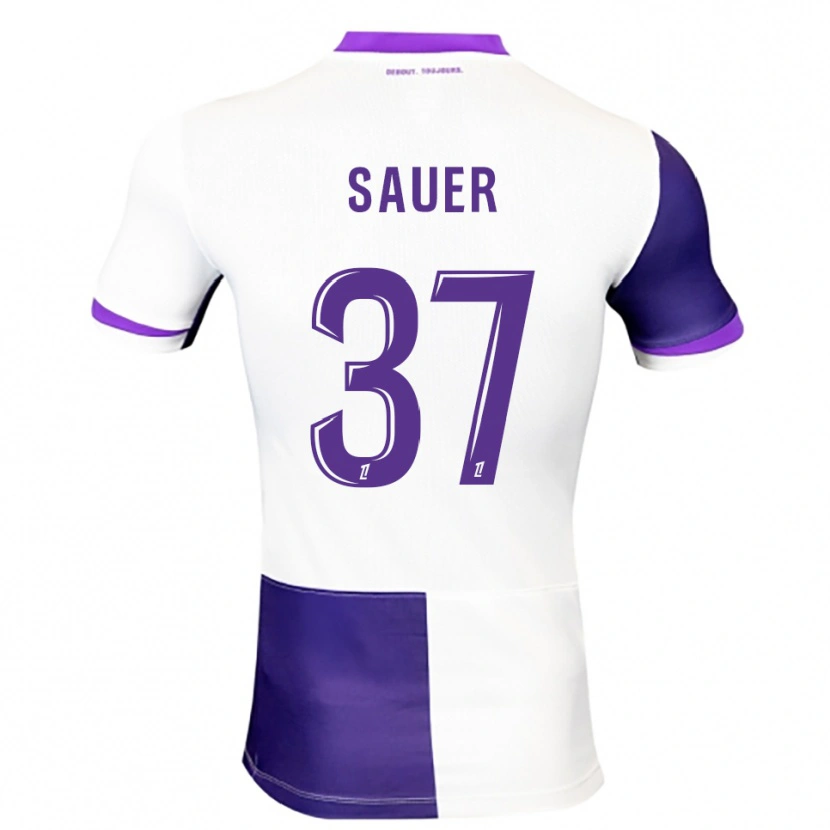 Danxen Kinder Mario Sauer #37 Lila Weiß Heimtrikot Trikot 2025/26 T-Shirt Schweiz