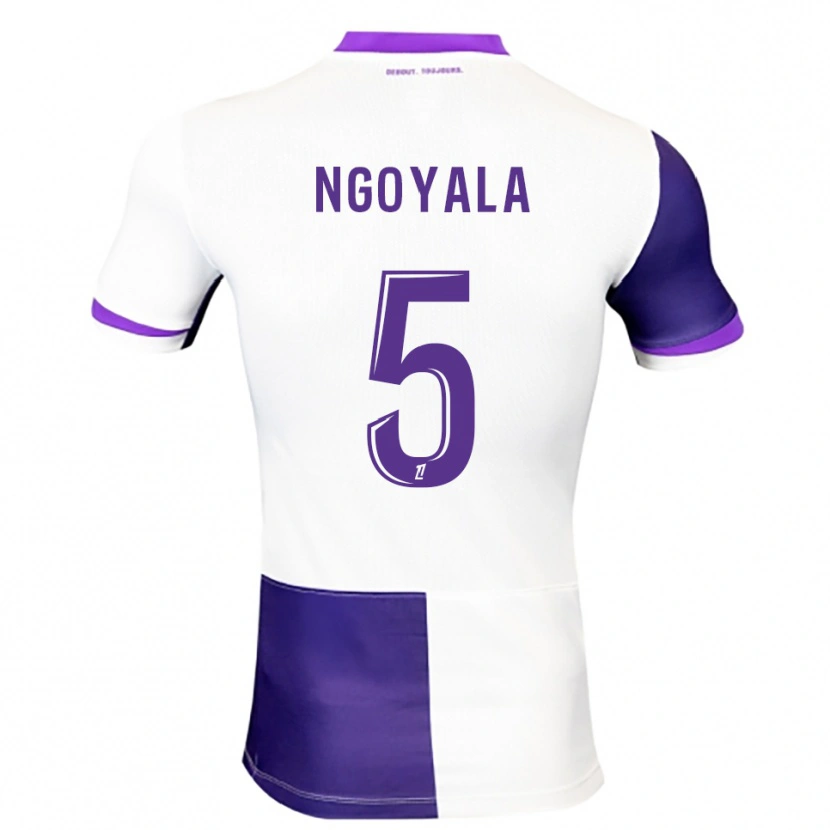 Danxen Kinder Frédéric Efuele Ngoyala #5 Lila Weiß Heimtrikot Trikot 2025/26 T-Shirt Schweiz
