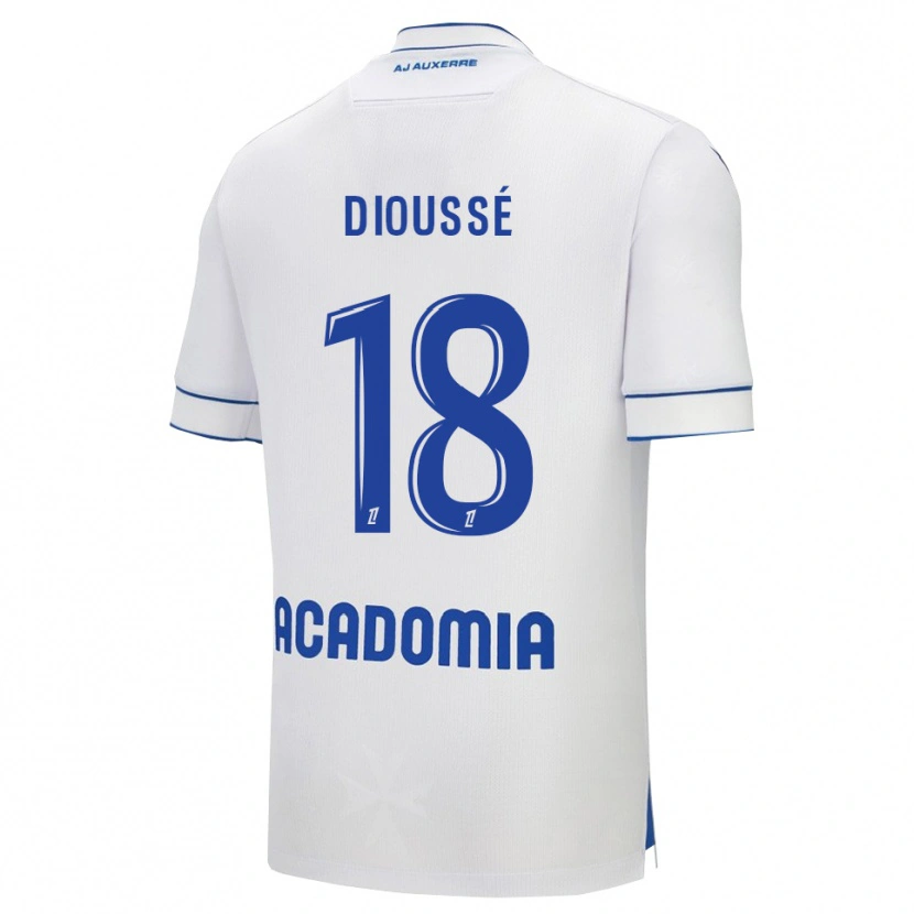 Danxen Kinder Assane Dioussé #18 Weiß Blau Heimtrikot Trikot 2025/26 T-Shirt Schweiz