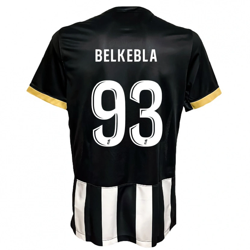 Danxen Kinder Haris Belkebla #93 Schwarz Weiß Heimtrikot Trikot 2025/26 T-Shirt Schweiz