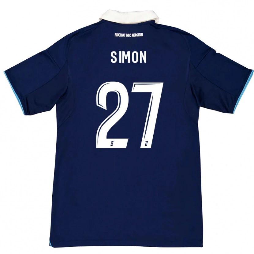 Danxen Kinder Moses Simon #27 Dunkelblau Weiß Heimtrikot Trikot 2025/26 T-Shirt Schweiz