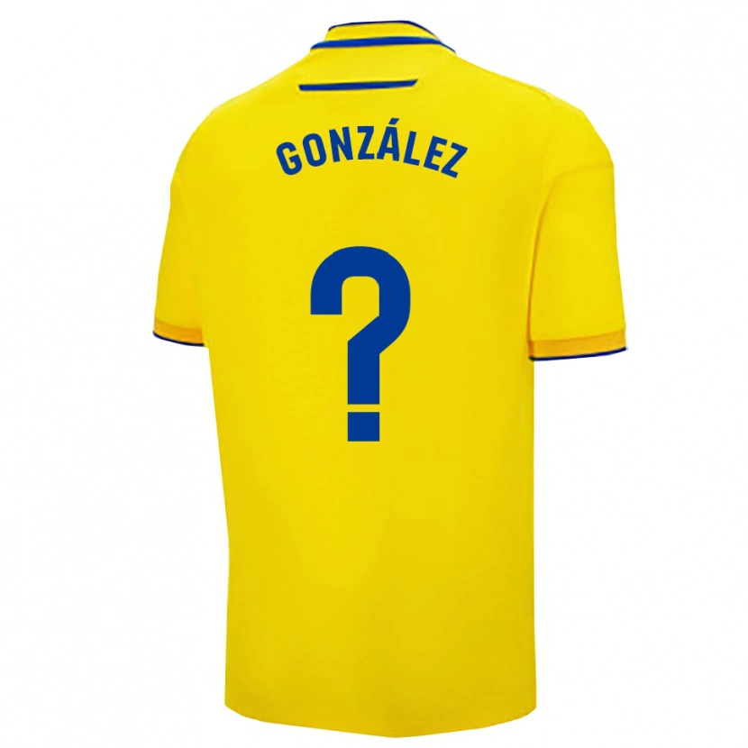 Danxen Kinder Guille González #0 Gelb Marine Heimtrikot Trikot 2025/26 T-Shirt Schweiz