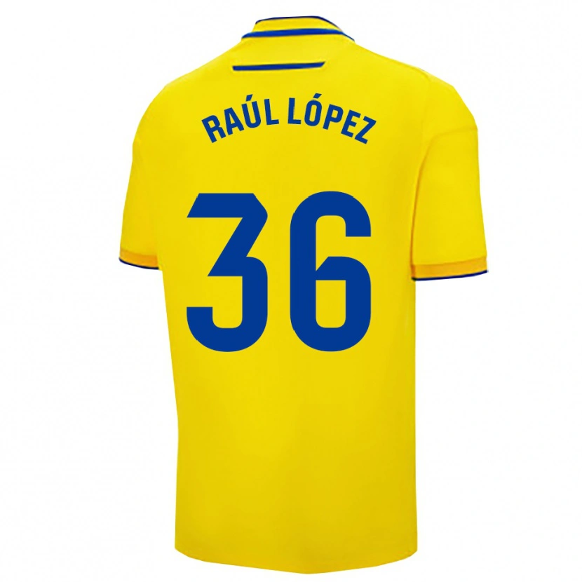 Danxen Kinder Raúl López #36 Gelb Marine Heimtrikot Trikot 2025/26 T-Shirt Schweiz