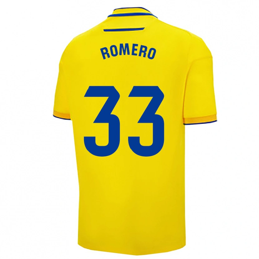 Danxen Kinder Saúl Romero #33 Gelb Marine Heimtrikot Trikot 2025/26 T-Shirt Schweiz