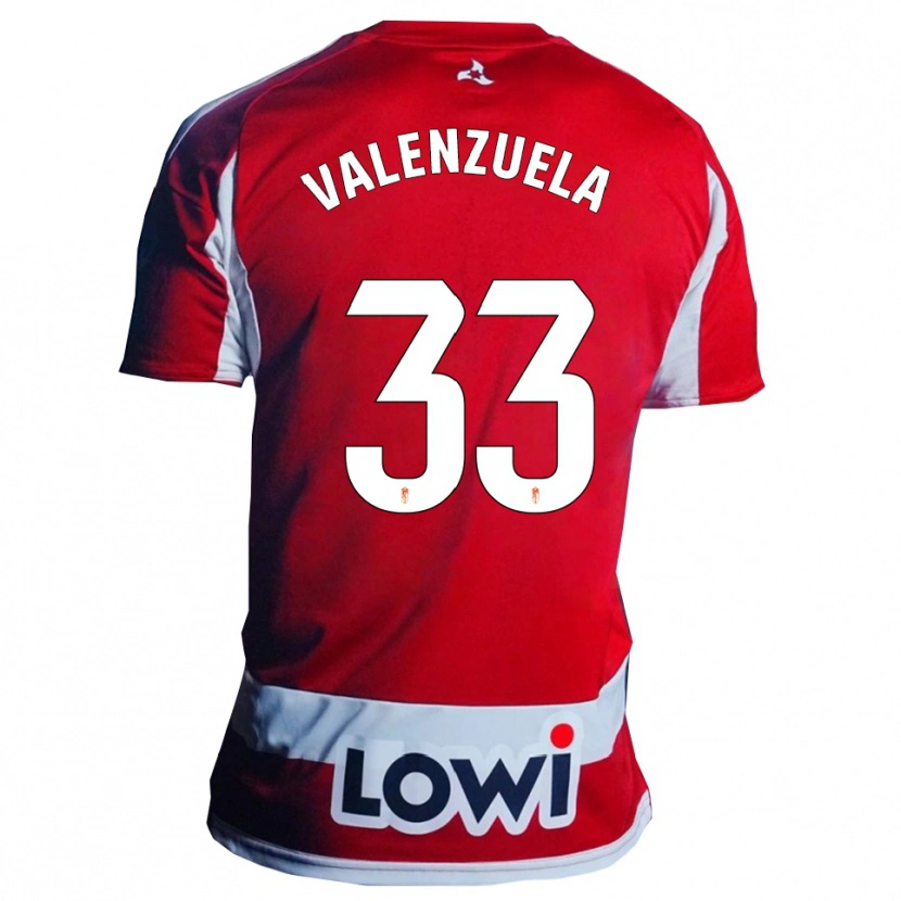 Danxen Kinder Adrián Valenzuela #33 Rot Weiß Heimtrikot Trikot 2025/26 T-Shirt Schweiz