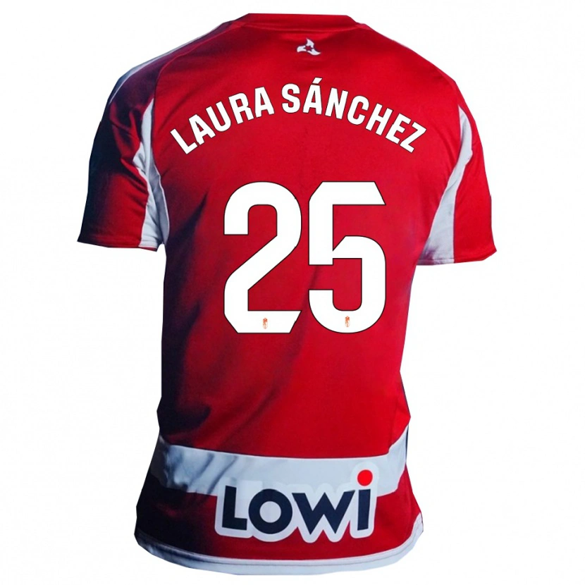 Danxen Kinder Laura Sánchez Comuñas #25 Rot Weiß Heimtrikot Trikot 2025/26 T-Shirt Schweiz
