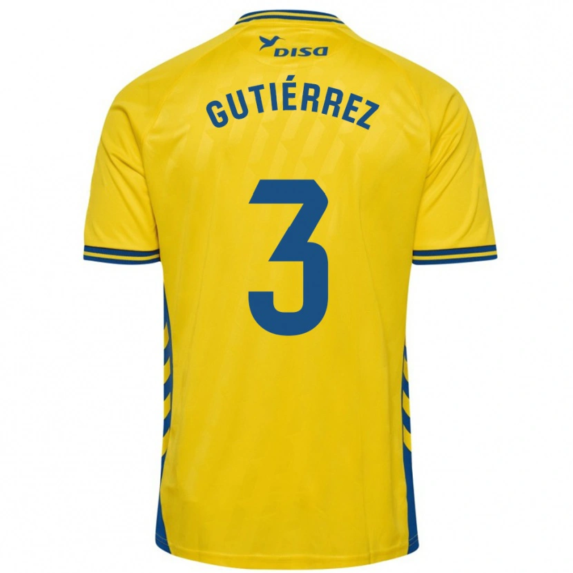 Danxen Kinder Cristian Gutiérrez #3 Gelb Blau Heimtrikot Trikot 2025/26 T-Shirt Schweiz