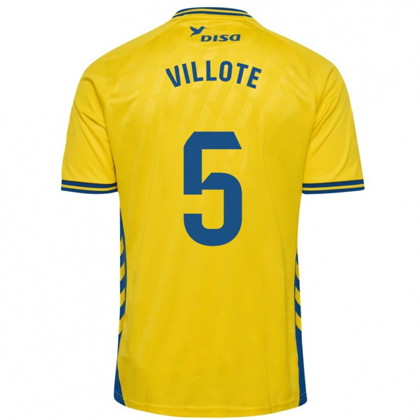 Danxen Kinder Víctor Villote #5 Gelb Blau Heimtrikot Trikot 2025/26 T-Shirt Schweiz