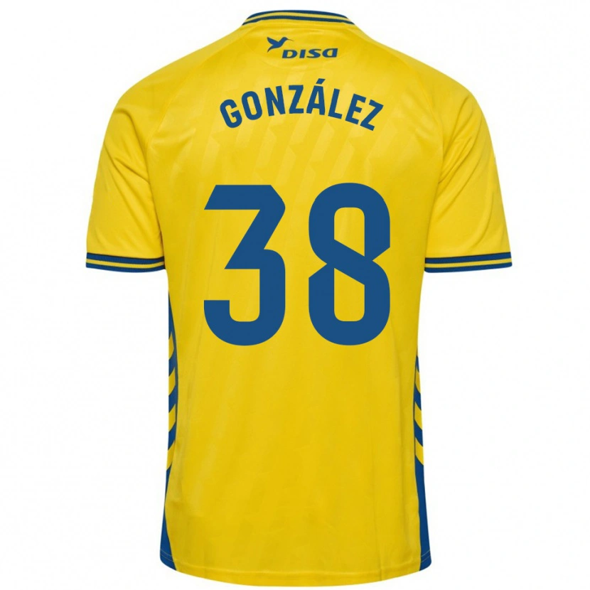 Danxen Kinder Josito González #38 Gelb Blau Heimtrikot Trikot 2025/26 T-Shirt Schweiz